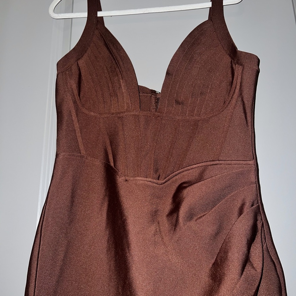Brown Body-con dress